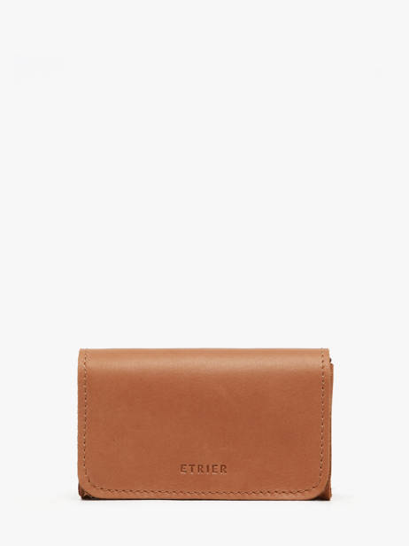 Porte-monnaie Cuir Etrier Marron oil EOIL650
